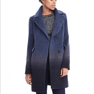 Banana Republic Ombre Wool-Blend Coat Color Navy